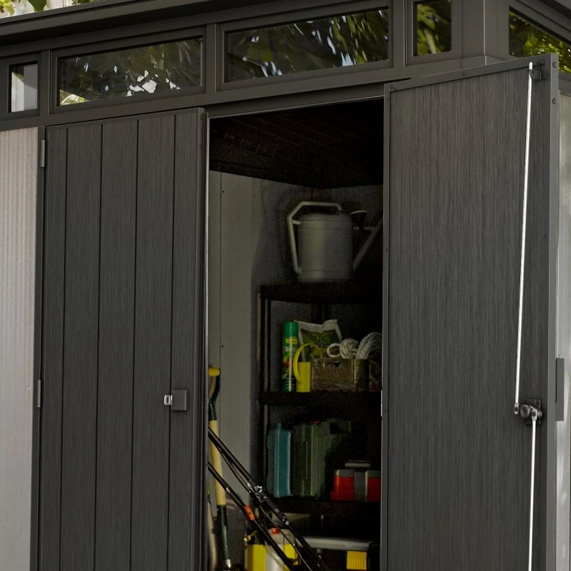 Abri En Résine Brossée Monopente Brossium 4,7m² + Plancher Keter 6 Abri En Résine Brossée Monopente Brossium 4,7m² + Plancher Keter – Image 4