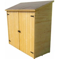 Abri Mural En Bois Brut 1m² Avec 2 étagères De Rangement - Habrita 9 Abri Mural En Bois Brut 1m² Avec 2 étagères De Rangement - Habrita -Jardin Extérieur abri mural en bois brut 1m avec 2 etageres de rangement habrita 3