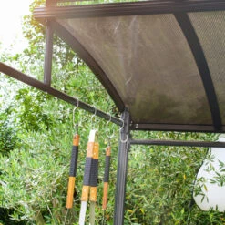 Abri Pour Barbecue 3,6m² En Aluminium Gris Anthracite Et Polycarbonate DCB Garden -Jardin Extérieur abri pour barbecue 36m en aluminium gris anthracite et polycarbonate dcb garden 5