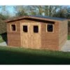 Abri Thermabri 15,14m² En Bois Thermo Traité Toiture En Acier HABRITA 1 Abri Thermabri 15,14m² En Bois Thermo Traité Toiture En Acier HABRITA -Jardin Extérieur abri thermabri 1514m en bois thermo traite toiture en acier habrita