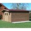 Abri Thermabri 23,82m² En Bois Thermo Traité Toiture Onduline HABRITA -Jardin Extérieur abri thermabri 2382m en bois thermo traite toiture onduline habrita