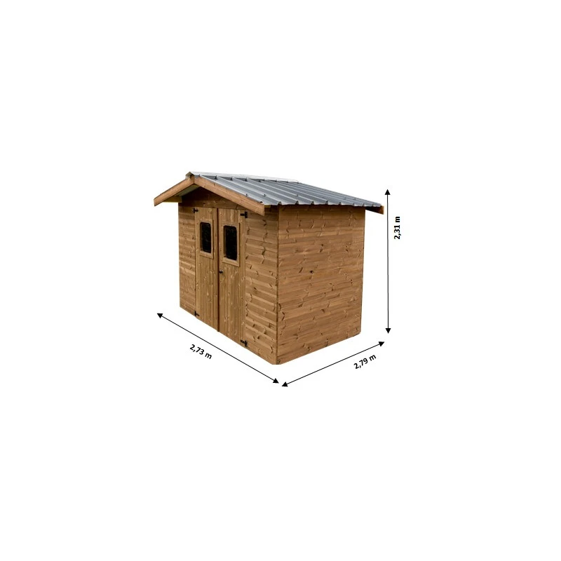 Abri Thermabri 7,62m² En Bois Thermo Traité Toiture En Acier HABRITA 4 Abri Thermabri 7,62m² En Bois Thermo Traité Toiture En Acier HABRITA – Image 2