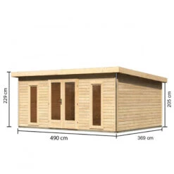 Abri Toit Plat 18,08m² Bois Massif 40mm Radeburg 4 – Karibu 11 Abri Toit Plat 18,08m² Bois Massif 40mm Radeburg 4 – Karibu -Jardin Extérieur abri toit plat 1808m bois massif 40mm radeburg 4 karibu 3