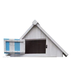 Armoire De Jardin En Bois Lasuré Bleu Et Blanc 0,41m² - Habrita -Jardin Extérieur armoire de jardin en bois lasure bleu et blanc 041m habrita 3