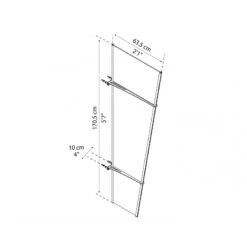 Auvent Latéral En Acrylique Transparent Pegasus™ 620 – Palram - Canopia -Jardin Extérieur auvent lateral en acrylique transparent pegasus 620 palram 2