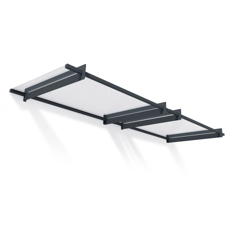 Auvent Marquise En Acrylique Gris Clair NANCY™ 3000 – Canopia By Palram 5 Auvent Marquise En Acrylique Gris Clair NANCY™ 3000 – Canopia By Palram – Image 3