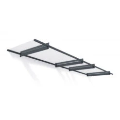 Auvent Marquise En Acrylique Gris Clair NANCY™ 4100 – Canopia By Palram -Jardin Extérieur auvent marquise en acrylique gris clair nancy 4100 canopia 2