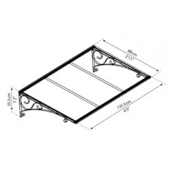 Auvent Marquise En Polycarbonate 2 Mm VENUS™ 1350 – Palram - Canopia -Jardin Extérieur auvent marquise en polycarbonate 2 mm venus 1350 palram 3