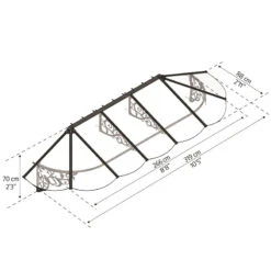 Auvent Marquise En Polycarbonate 4mm Lily XL™ 2600 – Canopia 9 Auvent Marquise En Polycarbonate 4mm Lily XL™ 2600 – Canopia -Jardin Extérieur auvent marquise en polycarbonate 4mm lily xl 3150 canopia 2