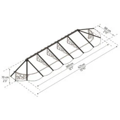 Auvent Marquise En Polycarbonate 4mm Lily XL™ 4100 – Canopia -Jardin Extérieur auvent marquise en polycarbonate 4mm lily xl 4100 canopia 2