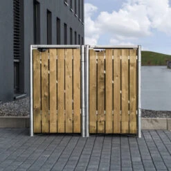 Cache-poubelle 2 Compartiments Müllbox En Bois Traité Naturel 2x240L – HIDE 11 Cache-poubelle 2 Compartiments Müllbox En Bois Traité Naturel 2x240L – HIDE -Jardin Extérieur cache poubelle 2 compartiments mullbox en bois traite naturel 2x240l hide 3