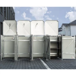 Cache-poubelle 4 Compartiments Müllbox En Aluminium Gris 4x240L – HIDE 8 Cache-poubelle 4 Compartiments Müllbox En Aluminium Gris 4x240L – HIDE -Jardin Extérieur cache poubelle 4 compartiments mullbox en aluminium gris 4x240l hide 2