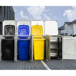 Cache-poubelle 4 Compartiments Müllbox En Aluminium Gris 4x240L – HIDE 9 Cache-poubelle 4 Compartiments Müllbox En Aluminium Gris 4x240L – HIDE -Jardin Extérieur cache poubelle 4 compartiments mullbox en aluminium gris 4x240l hide 3