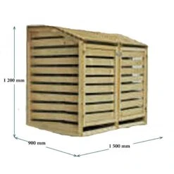 Cache Poubelle Double En Bois Massif Certifié Traité Autoclave -Jardin Extérieur cache poubelle double en bois massif certifie traite autoclave 3