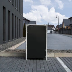 Cache-poubelle Müllbox En Aluminium Noir 140L – HIDE -Jardin Extérieur cache poubelle mullbox en aluminium noir 140l hide 2