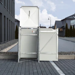 Cache-poubelle Müllbox En Aluminium Noir 140L – HIDE -Jardin Extérieur cache poubelle mullbox en aluminium noir 140l hide 4