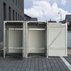 Cache-poubelle 2 Compartiments Müllbox En Aluminium Noir 2x140L – HIDE 11 Cache-poubelle 2 Compartiments Müllbox En Aluminium Noir 2x140L – HIDE -Jardin Extérieur cache poubelle mullbox en aluminium noir 2x140l hide 3