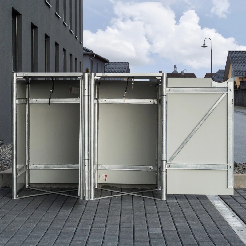 Cache-poubelle 2 Compartiments Müllbox En Aluminium Noir 2x140L – HIDE 6 Cache-poubelle 2 Compartiments Müllbox En Aluminium Noir 2x140L – HIDE – Image 4