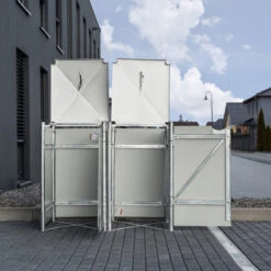 Cache-poubelle 2 Compartiments Müllbox En Aluminium Noir 2x140L – HIDE 12 Cache-poubelle 2 Compartiments Müllbox En Aluminium Noir 2x140L – HIDE -Jardin Extérieur cache poubelle mullbox en aluminium noir 2x140l hide 4