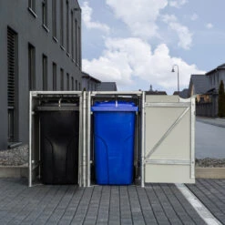 Cache-poubelle 2 Compartiments Müllbox En Aluminium Noir 2x140L – HIDE 13 Cache-poubelle 2 Compartiments Müllbox En Aluminium Noir 2x140L – HIDE -Jardin Extérieur cache poubelle mullbox en aluminium noir 2x140l hide 5