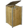 Cache-poubelle Müllbox En Bois Traité Naturel 240L – HIDE -Jardin Extérieur cache poubelle mullbox en bois traite naturel 240l hide