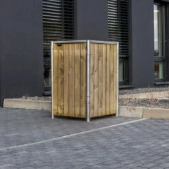 Cache-poubelle Müllbox En Bois Traité Naturel 240L – HIDE -Jardin Extérieur cache poubelle mullbox en bois traite naturel 240l hide 2