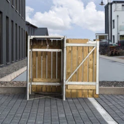 Cache-poubelle Müllbox En Bois Traité Naturel 240L – HIDE -Jardin Extérieur cache poubelle mullbox en bois traite naturel 240l hide 4