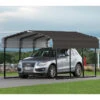 Carport à Toit En Acier Galvanisé 13,8m² Couleur Anthracite – Shelter Logic -Jardin Extérieur carport a toit en acier galvanise 138m couleur anthracite shelter logic