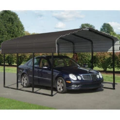 Carport à Toit En Acier Galvanisé 13,8m² Couleur Anthracite – Shelter Logic 9 Carport à Toit En Acier Galvanisé 13,8m² Couleur Anthracite – Shelter Logic -Jardin Extérieur carport a toit en acier galvanise 138m couleur anthracite shelter logic 2