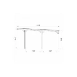 Carport Adossable 16,4m² En Bois Autoclave FSC Victor – Forest Style -Jardin Extérieur carport adossable 164m en bois autoclave fsc victor forest style 2