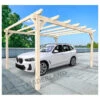 Carport Autoportant En Bois Lamellé-collé 600x400cm Badajoz – Maderland -Jardin Extérieur carport autoportant en bois lamelle colle 600x400cm badajoz maderland