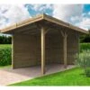 Carport Configuré 5x4x2,5m En Bois Traité Autoclave - SOLID -Jardin Extérieur carport configure 5x4x25m en bois traite autoclave solid
