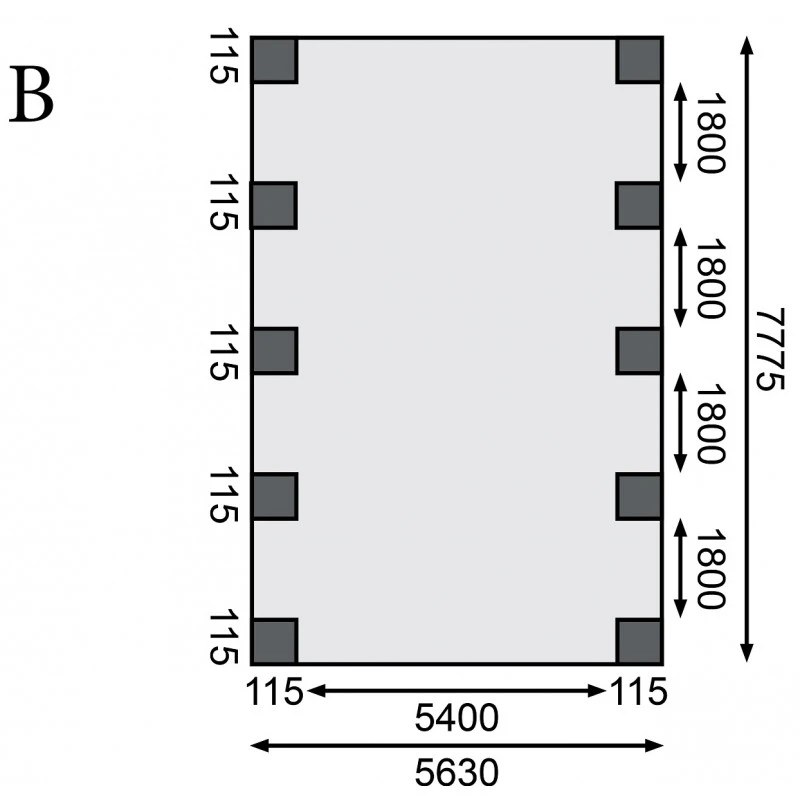 Carport Double En Bois Autoclave 50,9m² Et Toit En Acier – KARIBU 6 Carport Double En Bois Autoclave 50,9m² Et Toit En Acier – KARIBU – Image 4