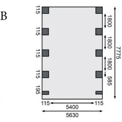 Carport Double En Bois Autoclave 50,9m², Toit En PVC Gris Et Deux Poteaux En Arc – KARIBU -Jardin Extérieur carport double en bois autoclave 509m toit en pvc gris et deux poteaux en arc karibu 3
