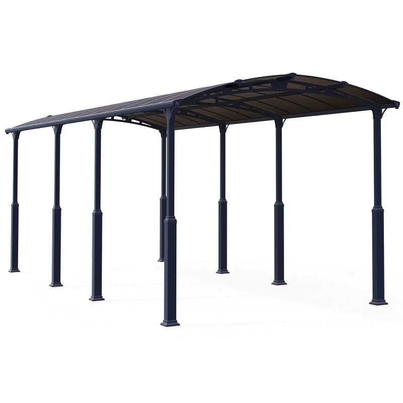 Carport En Alu Gris Et Polycarbonate 1 Voiture 31m² Arcadia Alpine 8500 - Canopia 7 Carport En Alu Gris Et Polycarbonate 1 Voiture 31m² Arcadia Alpine 8500 - Canopia – Image 5