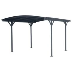 Carport En Aluminium Anthracite 3x3,63m Et Polycarbonate 6mm X-METAL