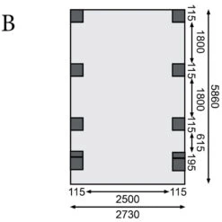 Carport En Bois Autoclave 21m², Toit En PVC Gris Et Deux Poteaux En Arc – KARIBU -Jardin Extérieur carport en bois autoclave 21m toit en pvc gris et deux poteaux en arc karibu 3