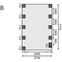 Carport En Bois Autoclave 26,9m² Avec Poteau En Arc Et Toit En Acier – KARIBU -Jardin Extérieur carport en bois autoclave 269m avec poteau en arc et toit en acier karibu 3