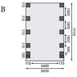 Carport En Bois Autoclave 26,9m², Toit En PVC Gris Et Deux Poteaux En Arc – KARIBU -Jardin Extérieur carport en bois autoclave 269m toit en pvc gris et deux poteaux en arc karibu 3
