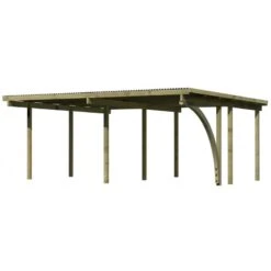 Carport En Pin Autoclave Avec Toit PVC 27,58m² + 1 Arc D'entrée Karibu 10 Carport En Pin Autoclave Avec Toit PVC 27,58m² + 1 Arc D'entrée Karibu -Jardin Extérieur carport en pin autoclave avec toit pvc 2758m 1 arc d entree karibu 2