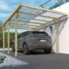 Carport Simple 15,6m² En Bois Autoclave FSC Jean - Forest Style -Jardin Extérieur carport simple 156m en bois autoclave fsc jean forest style