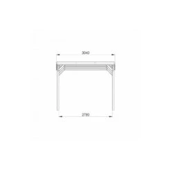 Carport Simple 15,6m² En Bois Autoclave FSC Jean - Forest Style -Jardin Extérieur carport simple 156m en bois autoclave fsc jean forest style 3