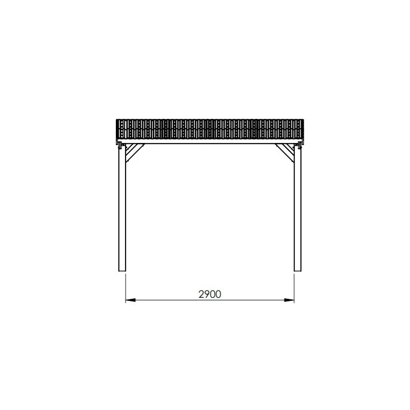 Carport Simple En Bois FSC Autoclave + Couverture En Polycarbonate 16,5m² Victor Modern - Forest Style 6 Carport Simple En Bois FSC Autoclave + Couverture En Polycarbonate 16,5m² Victor Modern - Forest Style – Image 4