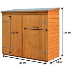 Coffre Abri Multifonctions En Bois Massif Traité Teinté Miel 2000L Rowlinson -Jardin Extérieur coffre abri multifonctions en bois massif traite teinte miel 2000l rowlinson 2