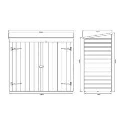 Coffre Abri Multifonctions En Bois Massif Traité Teinté Miel 2000L Rowlinson -Jardin Extérieur coffre abri multifonctions en bois massif traite teinte miel 2000l rowlinson 4