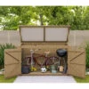 Coffre De Jardin En Bois Traité 28mm 2000L LARGO Blanc - Gardy Shelter -Jardin Extérieur coffre de jardin en bois traite 28mm 2000l largo blanc gardy shelter