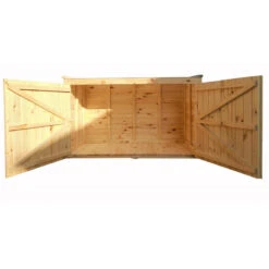 Coffre De Jardin En Bois Traité 28mm 2000L LARGO Blanc - Gardy Shelter -Jardin Extérieur coffre de jardin en bois traite 28mm 2000l largo blanc gardy shelter 2