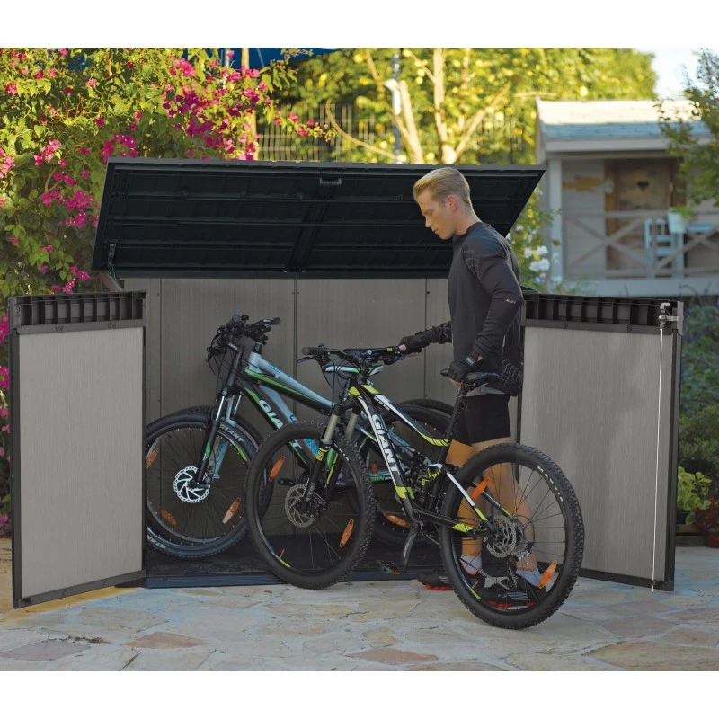 Coffre De Jardin En Résine Brossée Brossium 2100L - Keter 4 Coffre De Jardin En Résine Brossée Brossium 2100L - Keter – Image 2