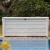 Coffre De Piscine En Résine Blanc 455L Pool Box – Keter -Jardin Extérieur coffre de piscine en resine blanc 455l pool box keter