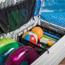 Coffre De Piscine En Résine Blanc 455L Pool Box – Keter -Jardin Extérieur coffre de piscine en resine blanc 455l pool box keter 4